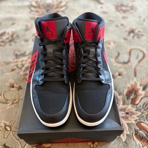 Jordan Black and Red Retro Sneakers